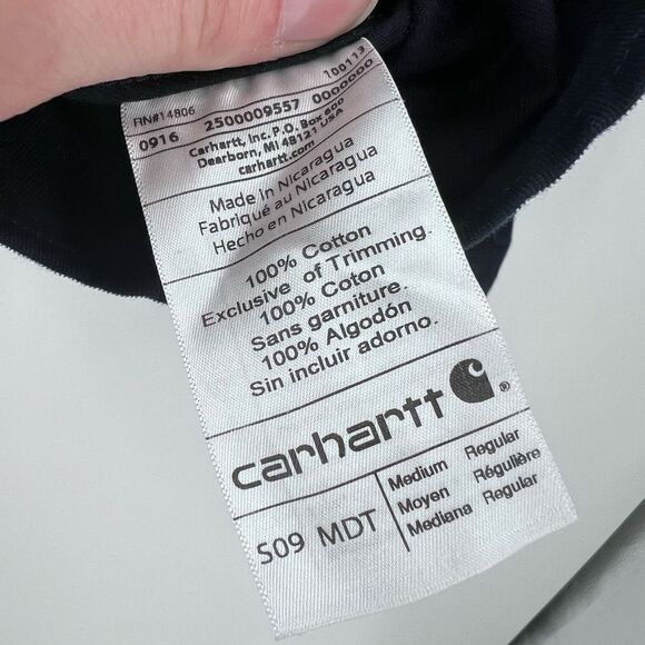 Carhartt Men's‎ Blue Button-Down Long Sleeve Original Fit Shirt Size Medium - Picture 5 of 11